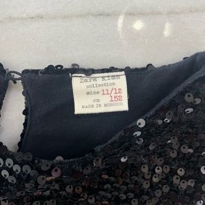 Zara girls black sequin dress size 11/12